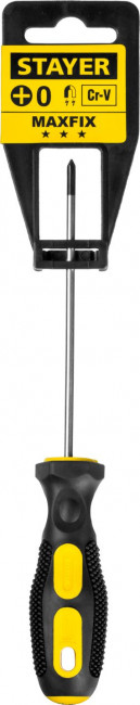 MAXFIX Отвертка, двухкомпонентная рукоятка, магнитный наконечник, PH0x100мм, STAYER ( 2510-0-10_z02 ) MAXFIX Отвертка, двухкомпонентная рукоятка, магнитный наконечник, PH0x100мм, STAYER ( 2510-0-10_z02 )