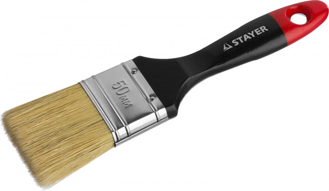 Кисть плоская STAYER "UNIVERSAL-PROFI", светлая натуральная щетина, деревянная ручка, 50мм, ( 0104-050 ) Кисть плоская STAYER "UNIVERSAL-PROFI", светлая натуральная щетина, деревянная ручка, 50мм, ( 0104-050 )