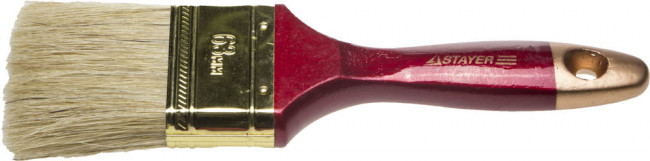 Кисть плоская STAYER "UNIVERSAL-PROFI", светлая натуральная щетина, деревянная ручка, 63мм,  ( 0104-063 )