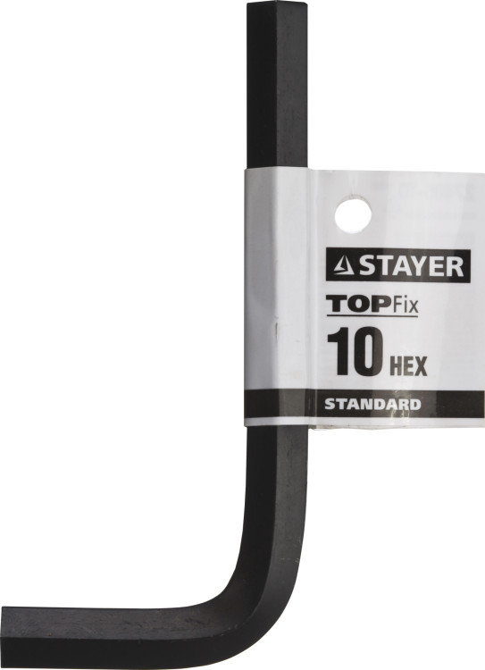 Ключ имбусовый STAYER "STANDARD", сталь, черный, 10мм,  ( 27405-10 )
