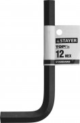 Ключ имбусовый STAYER "STANDARD", сталь, черный, 12мм,  ( 27405-12 ) Ключ имбусовый STAYER "STANDARD", сталь, черный, 12мм,  ( 27405-12 )