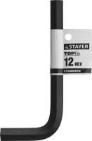 Ключ имбусовый STAYER "STANDARD", сталь, черный, 12мм,  ( 27405-12 )