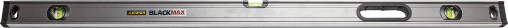 Уровень STAYER "PROFESSIONAL" "BlackMax" коробчатый усиленный с ручками, утолщенный особопроч профиль, 0,5мм/м, 3 ампулы, 120см,  ( 3475-120 )