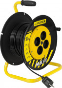 Удлинитель на катушке MS 207, 30 м, 2200 Вт, 4 гнезда, ПВС 2х0,75 мм2, STAYER, 55073-30_z01