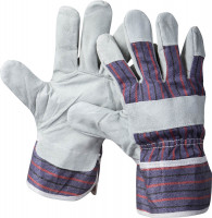 Перчатки STAYER "MASTER" рабочие комбинированные кожаные из спилка, XL ,  ( 1130-XL )