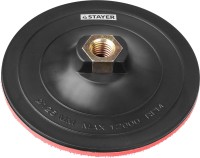 Тарелка опорная STAYER "MASTER" пластиковая для УШМ, на липучке, d=125мм, М14,  ( 35742-125 )