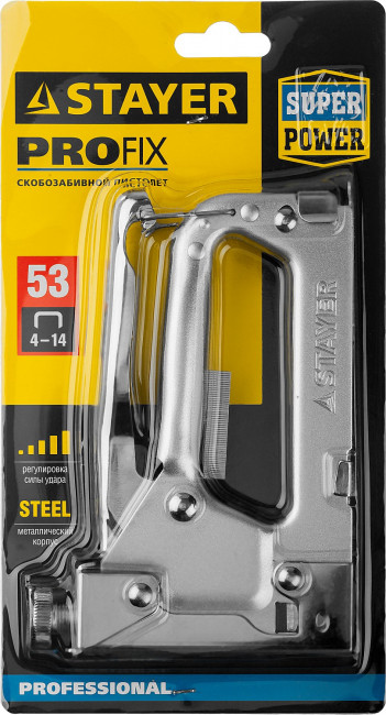 Степлер для скоб "Pro 53" тип 53 (4-14 мм), STAYER Professional,  ( 3150_z01 ) Степлер для скоб "Pro 53" тип 53 (4-14 мм), STAYER Professional,  ( 3150_z01 )