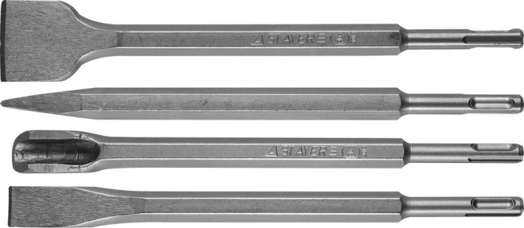 STAYER SDS-plus Набор зубил 250 мм, 4 шт,  ( 29359-H4_z01 )