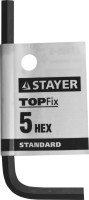 Ключ имбусовый STAYER "STANDARD", сталь, черный, 5мм,  ( 27405-5 )