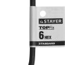 Ключ имбусовый STAYER "STANDARD", сталь, черный, 6мм,  ( 27405-6 )