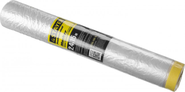 Пленка STAYER "PROFESSIONAL" защитная с клейкой лентой "МАСКЕР", HDPE, 9мкм, 2,4х15м,  ( 12255-240-15 )