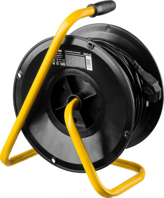 Удлинитель на катушке MS 207, 40 м, 2200 Вт, 4 гнезда, ПВС 2x0,75 мм2, STAYER,  ( 55073-40 )