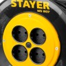 Удлинитель на катушке MS 207, 40 м, 2200 Вт, 4 гнезда, ПВС 2x0,75 мм2, STAYER,  ( 55073-40 )