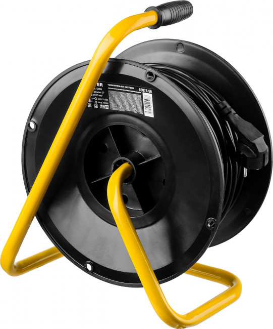 Удлинитель на катушке MS 207, 40 м, 2200 Вт, 4 гнезда, ПВС 2x0,75 мм2, STAYER,  ( 55073-40 )