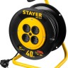 Удлинитель на катушке MS 207, 40 м, 2200 Вт, 4 гнезда, ПВС 2x0,75 мм2, STAYER,  ( 55073-40 )
