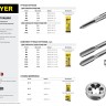 Комплект метчиков STAYER "MASTER", сталь 9ХС, М5х0,8, 2 шт,  ( 28025-05-0.8-H2 )