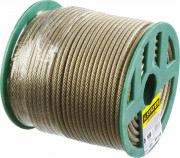 Трос стальной в полимерной оболочке, d=5,0 мм, L=100 м, STAYER,  ( 30410-50 )