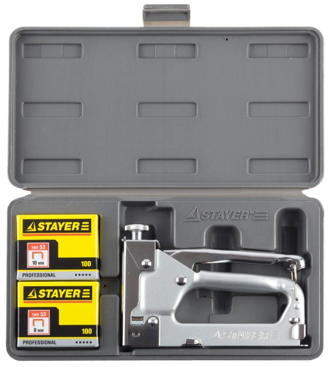 Степлер "Pro 53" для скоб тип 53 (4-14 мм), в кейсе, STAYER Professional,  ( 3150-H4_z01 )