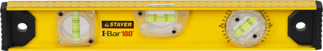 Уровень STAYER "MASTER" "I-Bar" РЕЛЬС двутавровый, 3 противоударных ампулы (1 поворотная на 360 град), линейка, 40см,  ( 3470-040_z01 )