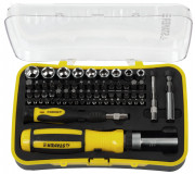 Набор STAYER "MASTER": Отвертка реверсивная с эргономичной ручкой, с насадками, в пластмассовом боксе, 65 предметов,  ( 25310-H65 ) Набор STAYER "MASTER": Отвертка реверсивная с эргономичной ручкой, с насадками, в пластмассовом боксе, 65 предметов,  ( 25310-H65 )