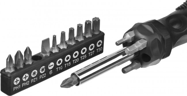 Набор STAYER "MASTER": Отвертка-битодержатель, биты 25мм 15шт, 16 предметов,  ( 2545-H5_z01 )