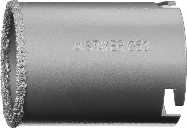 Коронка STAYER "PROFESSIONAL" кольцевая с карбидно-вольфрамовой крошкой, d=53мм,  ( 33345-53 )