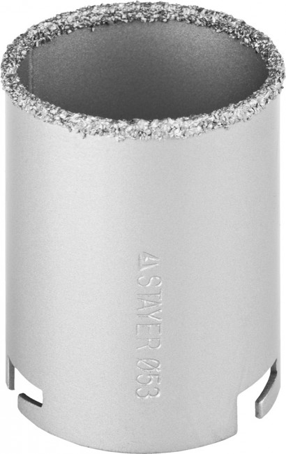 Коронка STAYER "PROFESSIONAL" кольцевая с карбидно-вольфрамовой крошкой, d=53мм,  ( 33345-53 )