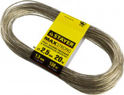 Трос хозяйственный STAYER "MASTER", стальной в полимерной оболочке, 20 метров, 2,5мм, ( 50145-2.5 ) Трос хозяйственный STAYER "MASTER", стальной в полимерной оболочке, 20 метров, 2,5мм, ( 50145-2.5 )