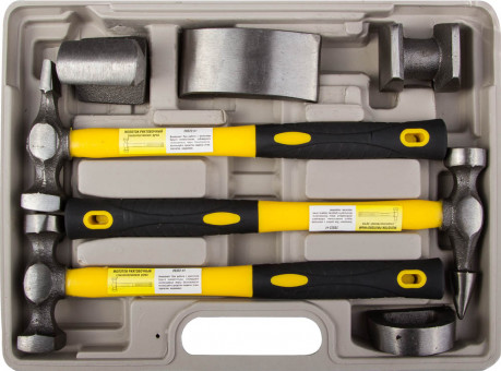 Набор STAYER "MASTER": Молотки рихтовочные с правками, ст/пл рук., 7 предметов, ( 20322-H7 ) Набор STAYER "MASTER": Молотки рихтовочные с правками, ст/пл рук., 7 предметов, ( 20322-H7 )