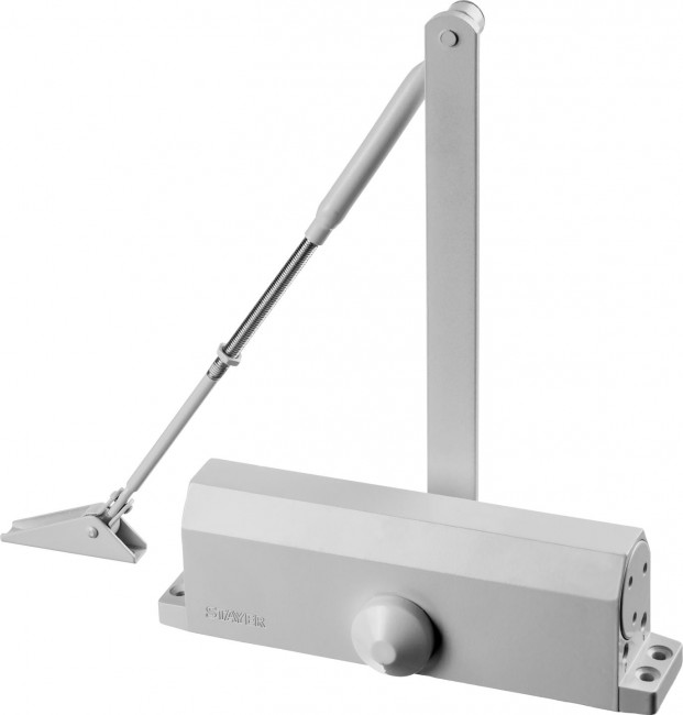 Доводчик дверной STAYER, для дверей массой до 100 кг, цвет белый,  ( 37916-100 ) Доводчик дверной STAYER, для дверей массой до 100 кг, цвет белый,  ( 37916-100 )