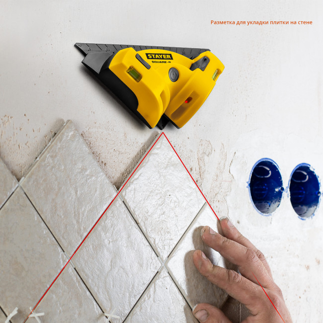STAYER SQUARE-8  угольник лазерный для кафеля, 8 м, точн. +/-0,4 мм/м, ( 34928 ) STAYER SQUARE-8  угольник лазерный для кафеля, 8 м, точн. +/-0,4 мм/м, ( 34928 )