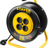 Удлинитель на катушке MS 207, 20 м, 2200 Вт, 4 гнезда, ПВС 2х0,75 мм2, STAYER ( 55073-20_z01 )