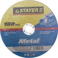 Круг отрезной абразивный STAYER "MASTER" по металлу, для УШМ, 180х1,6х22,2мм  ,  ( 36220-180-1.6_z01 )