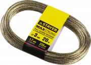 Трос хозяйственный STAYER "MASTER", стальной в полимерной оболочке, 20 метров, 3,0мм, ( 50145-3 ) Трос хозяйственный STAYER "MASTER", стальной в полимерной оболочке, 20 метров, 3,0мм, ( 50145-3 )