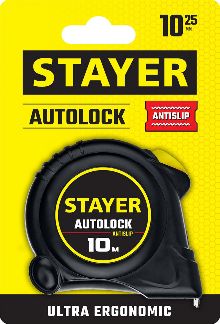 STAYER АutoLock 10м / 25мм рулетка с автостопом ( 2-34126-10-25 ) STAYER АutoLock 10м / 25мм рулетка с автостопом ( 2-34126-10-25 )