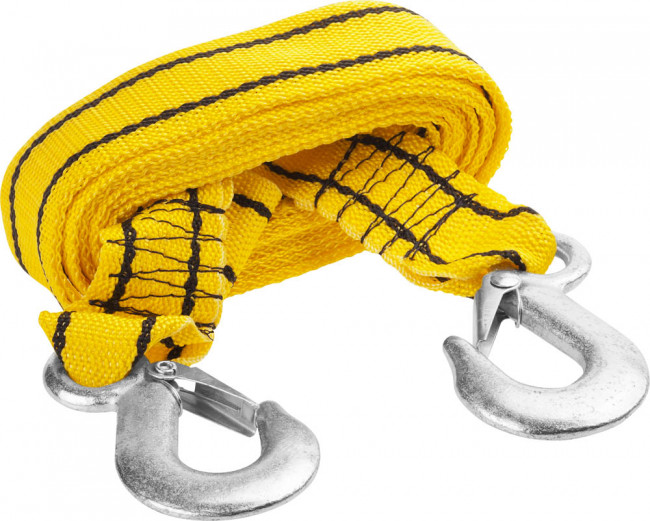 Трос буксировочный STAYER STANDARD, 2 крюка, сумка, 4м, 2,5т,  ( 61207-2.5 )