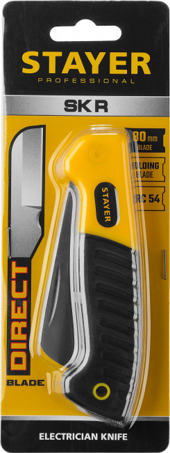 SK-R нож монтерский, складной, прямое лезвие, STAYER Professional, ( 45408 ) SK-R нож монтерский, складной, прямое лезвие, STAYER Professional, ( 45408 )