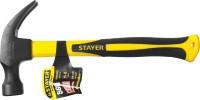 Молоток-гвоздодер с фиберглассовой рукояткой 560 г, STAYER Fiberglass,  ( 2026-560_z01 )