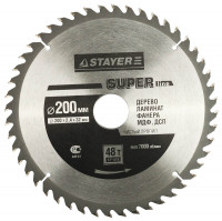 Диск пильный "SUPER-Line" по дереву, 200х32мм, 48Т, STAYER,  ( 3682-200-32-48 )