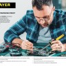 Набор STAYER "PROFI" для паяльных работ, паяльник 55300 + подставка + припой + жало сменное + шприц + насадка на жало + канифоль + кусачки, 60 Вт,  ( 55314-60-H8 )