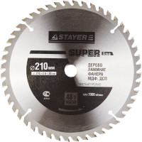Диск пильный "SUPER-Line" по дереву, 210х30мм, 48Т, STAYER,  ( 3682-210-30-48 )