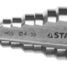 Сверло STAYER "MASTER" ступенчатое по сталям и цвет.мет., сталь HSS, d=4- 39мм,14ступ.d4-39,L -113 мм, трехгран.хв. 10мм,  ( 29660-4-39-14 )