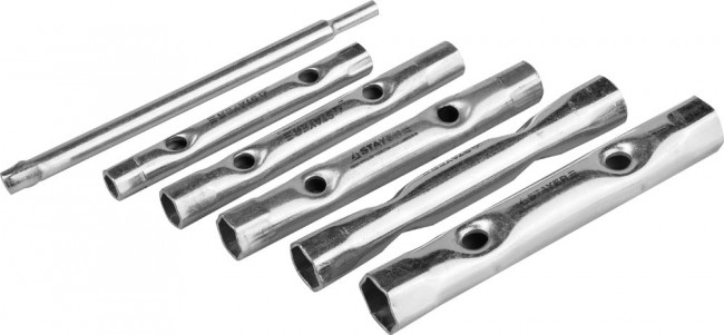 Набор Ключи STAYER трубчатые 8 - 17 мм, 6 предметов,  ( 2719-H6 ) Набор Ключи STAYER трубчатые 8 - 17 мм, 6 предметов,  ( 2719-H6 )