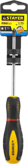Отвертка STAYER "PROFI" "PROTech", двухкомп рукоятка, намагниченная, Cr-Mo, PH1x100мм,  ( 25132-1-10_z02 ) Отвертка STAYER "PROFI" "PROTech", двухкомп рукоятка, намагниченная, Cr-Mo, PH1x100мм,  ( 25132-1-10_z02 )