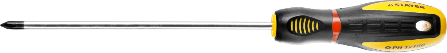 Отвертка STAYER "PROFI" "PROTech", двухкомп рукоятка, намагниченная, Cr-Mo, PH1x150мм,  ( 25132-1-15_z02 ) Отвертка STAYER "PROFI" "PROTech", двухкомп рукоятка, намагниченная, Cr-Mo, PH1x150мм,  ( 25132-1-15_z02 )